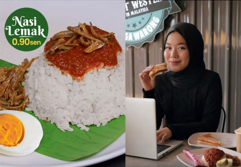 Gilalah! nasi lemak RM0.90 sen…. ada anggap Pak Mat Western Cafe menipu
