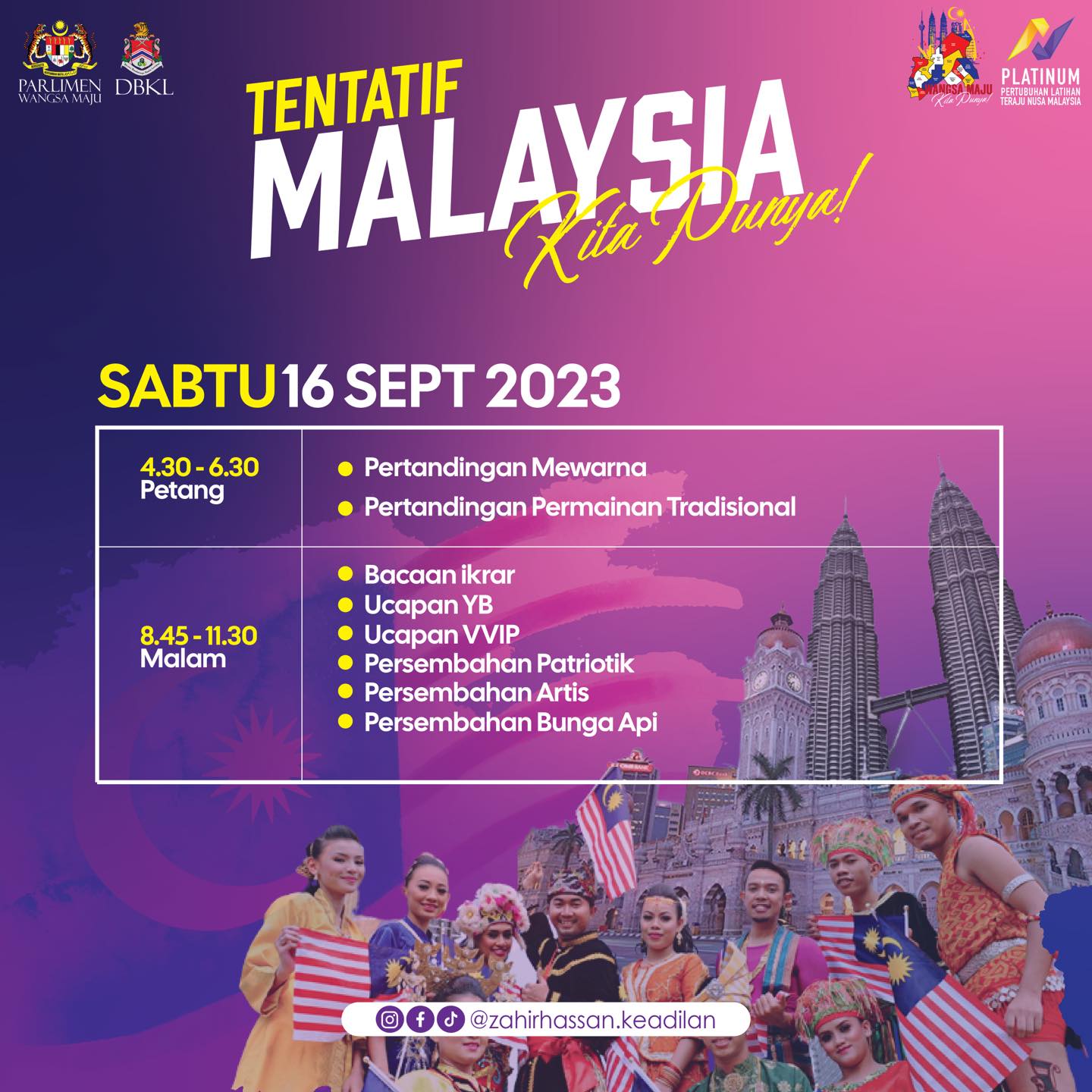 Tentatif Program Malaysia Kita Punya